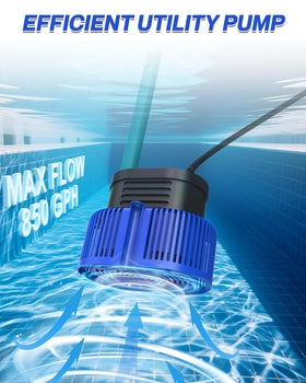AgiiMan submersible pool pump interior shell showing durable ABS construction.