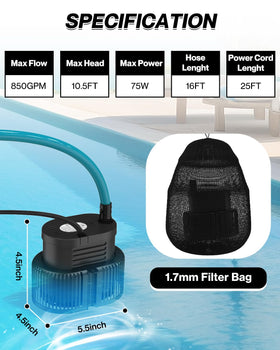 AgiiMan pump featuring IPX8 waterproof design for wet outdoor conditions.