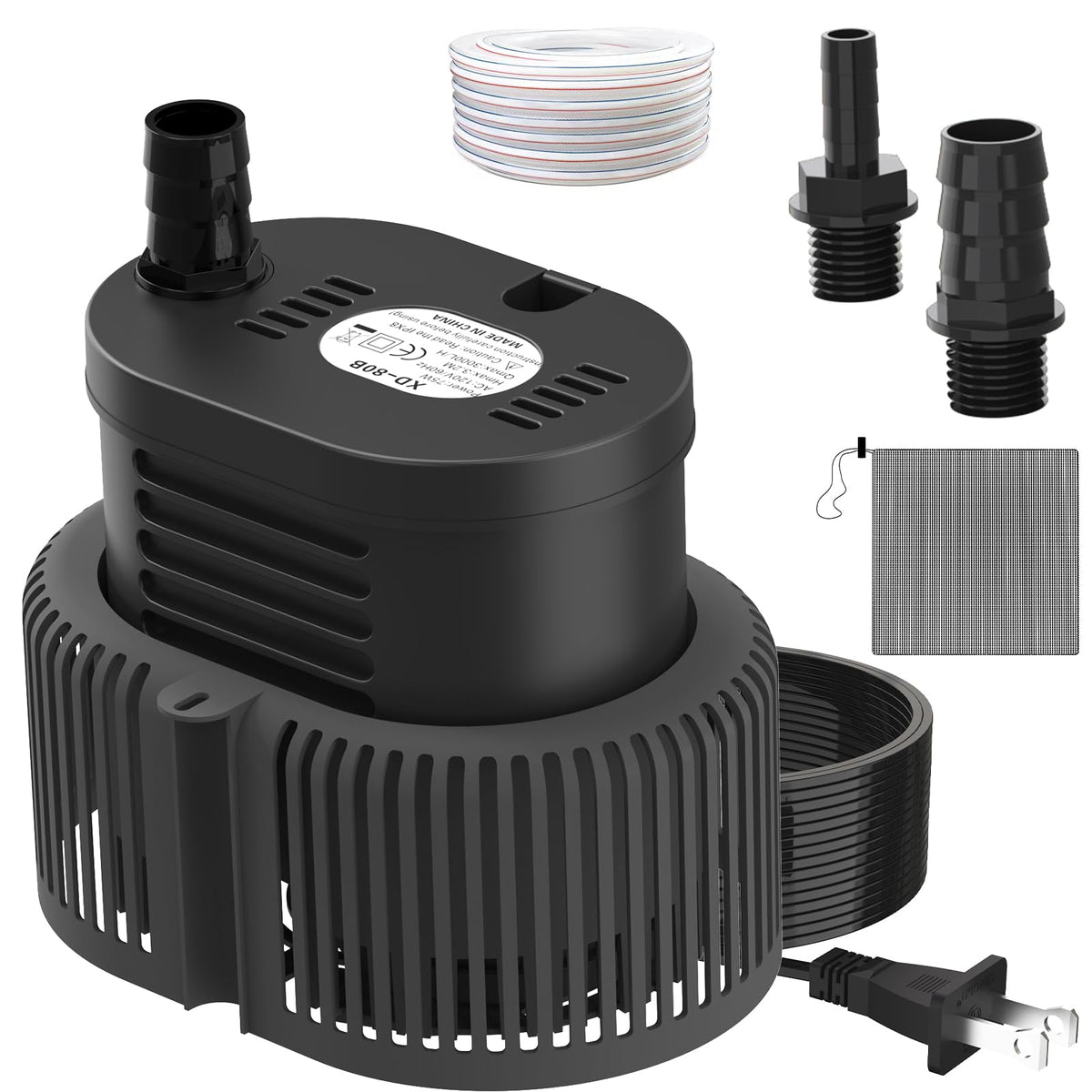 AgiiMan pool cover pump unit close-up showing durable ABS housing for outdoor use.