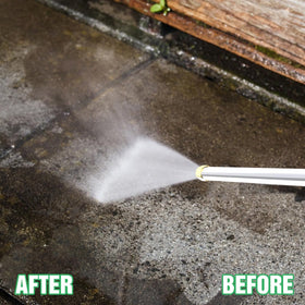 AgiiMan waterproof-fittings resist water exposure during garden cleaning.