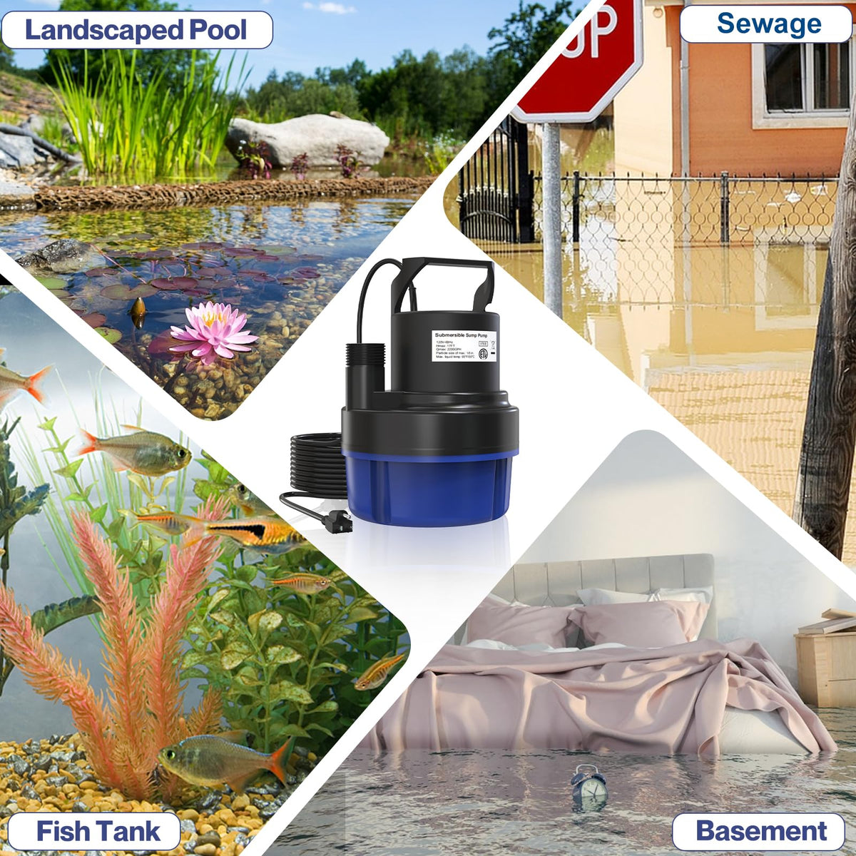 AgiiMan versatile water removal for pools, basements, ponds, and more