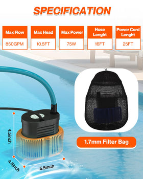 AgiiMan pump includes 3 adapters for versatile hose connections.