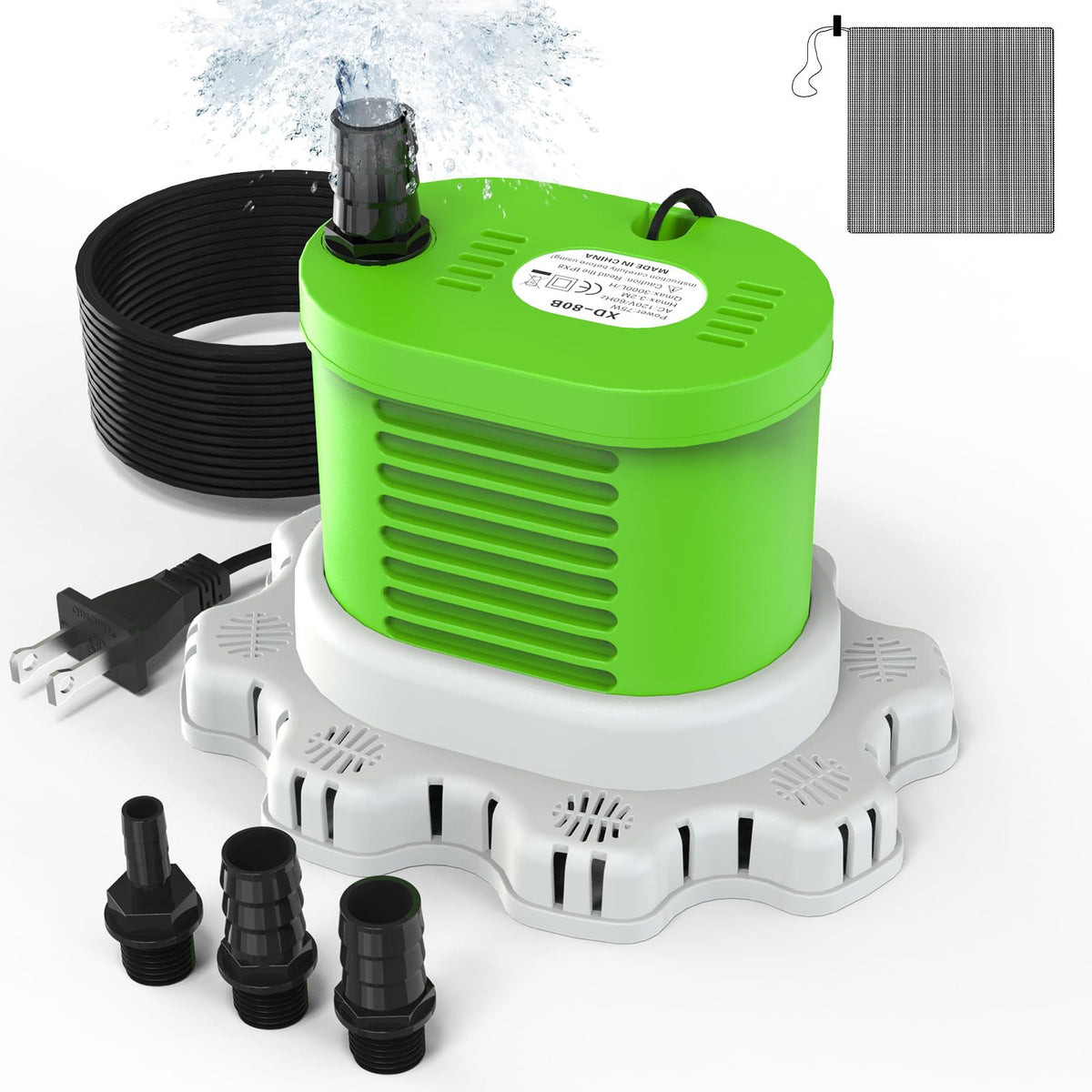 AgiiMan pool-cover-pump image demonstrates fast drainage for large pool covers.