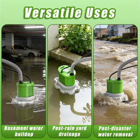 AgiiMan pool-cover-pump-drainage-hose image features included drainage hose for quick water removal.