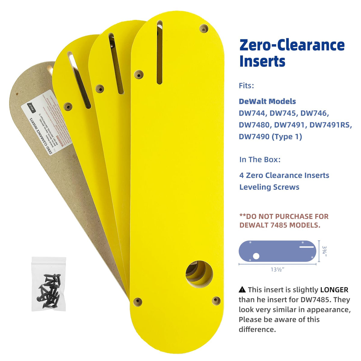 Riving knife slot compatibility ensures safe alignment with AGILLE inserts.