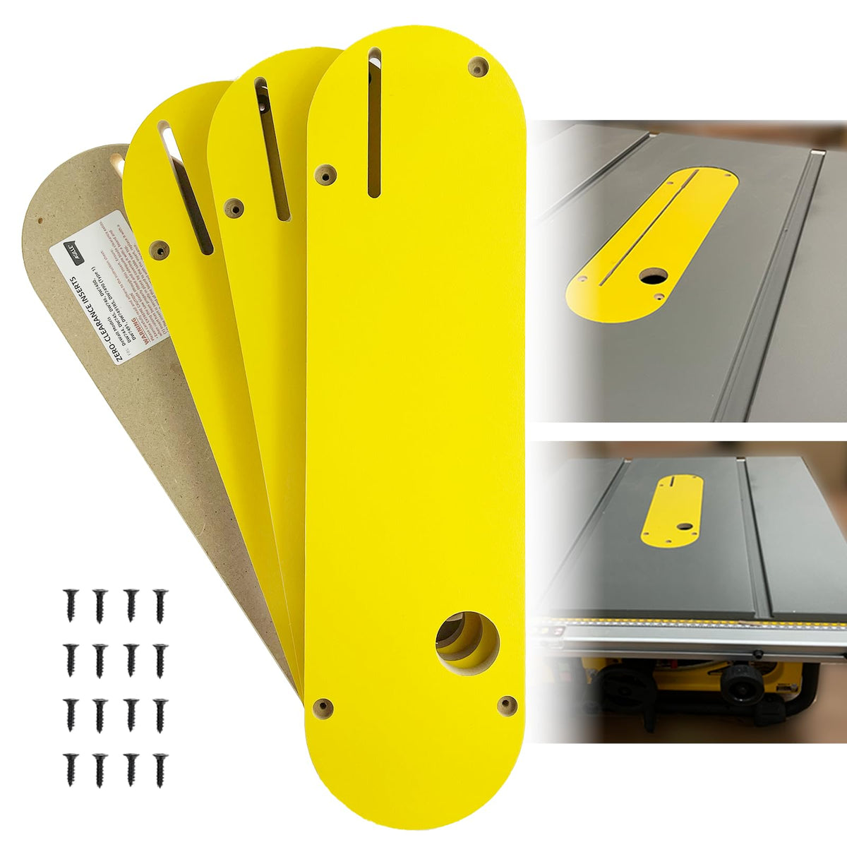 AGILLE zero clearance inserts for DeWalt 7491/7491RS—precise cuts with reduced tear-out.