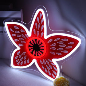AGJKSGH Stranger Flower Neon Thngs Sign glows with warm, cozy 11x13 inch ambiance