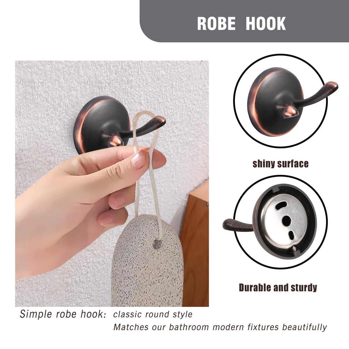 AGKXHDEC toilet paper holder in oil-rubbed bronze with smooth, durable finish.