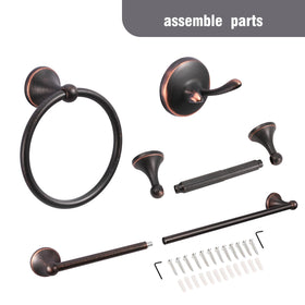 AGKXHDEC towel ring in oil-rubbed bronze for quick access and organization.