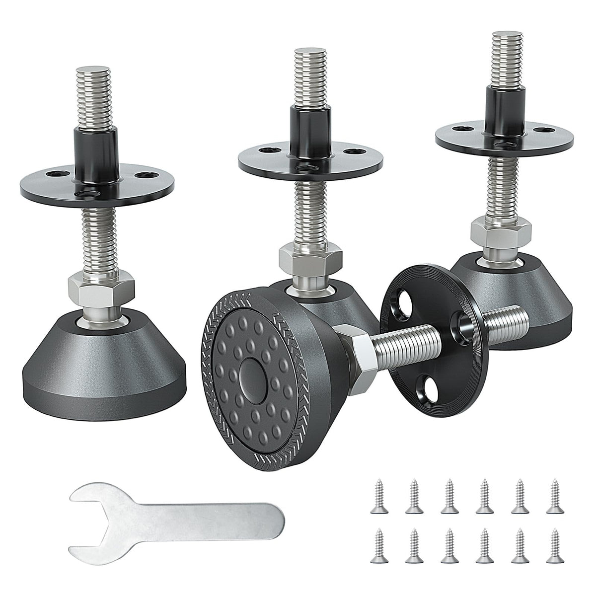 Aglaiprty heavy-duty levelers with dual-thread design for sturdy furniture leveling