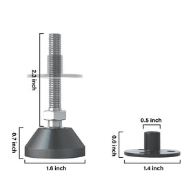 Aglaiprty nut kit included for quick, secure installation on various legs
