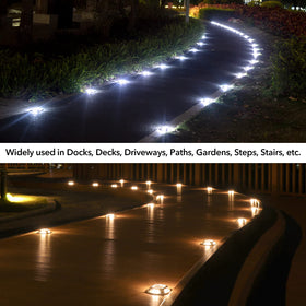 AGPTEK Solar Driveway Lights easy installation with anchors and screws included.
