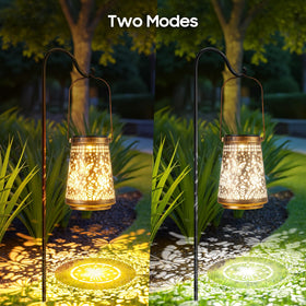 No-wiring, battery-powered solar lanterns by Ahaorigin ready for yard display.