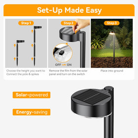 Ahaorigin easy-install solar path light with tool-free setup.