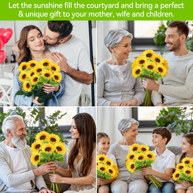 Ahaorigin gift-pack sunflower lights add joyful outdoor ambiance for moms.