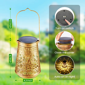 Hummingbird-pattern lanterns by Ahaorigin enhance garden decor with light motifs.