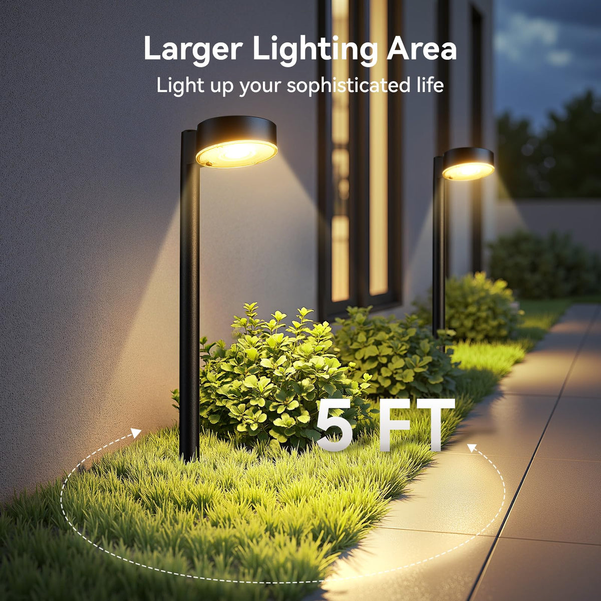 Ahaorigin IP65 waterproof pathway light stays functional in rain and snow.