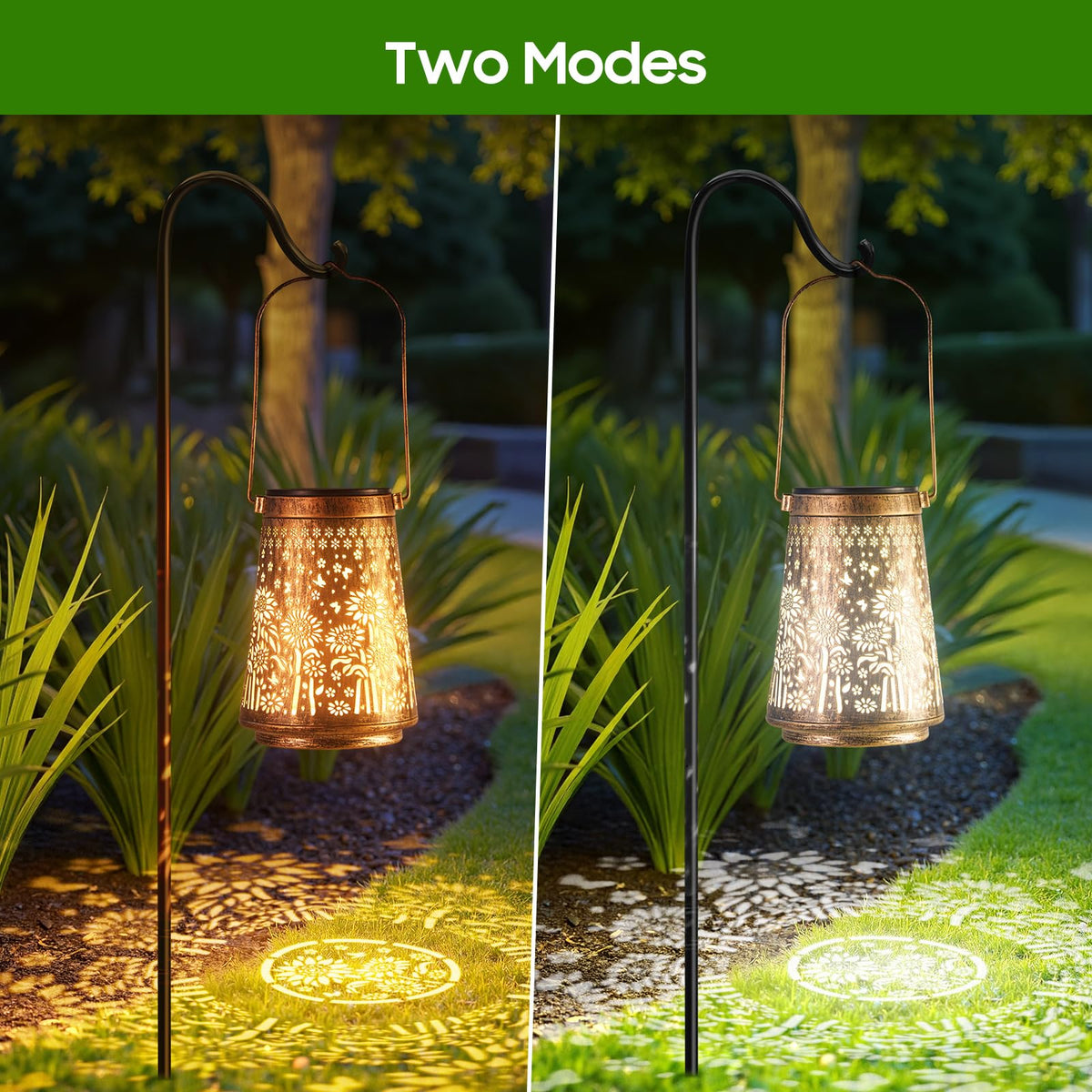 Patio setting bathed in soft Ahaorigin lantern glow.