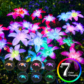 Eight-stem Lily set arranged to create a colorful yard display