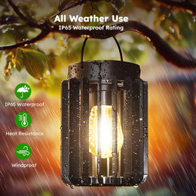 Ahaorigin solar lantern emits a bright warm light for inviting garden ambience at night.