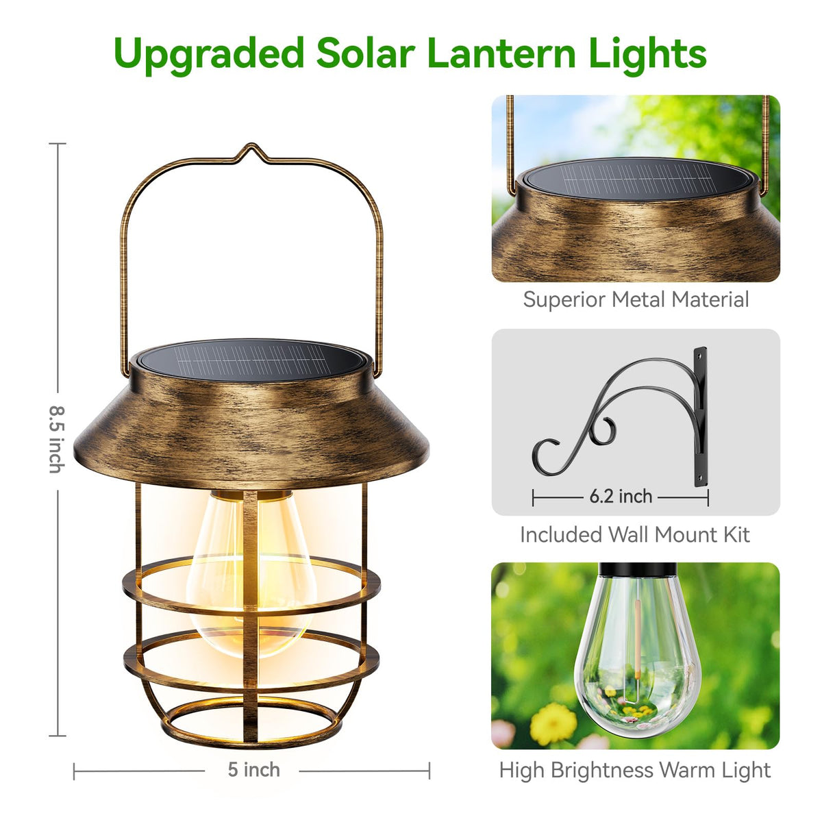Ahaorigin lantern IP65 rating ensures rain-ready outdoor décor for all seasons.