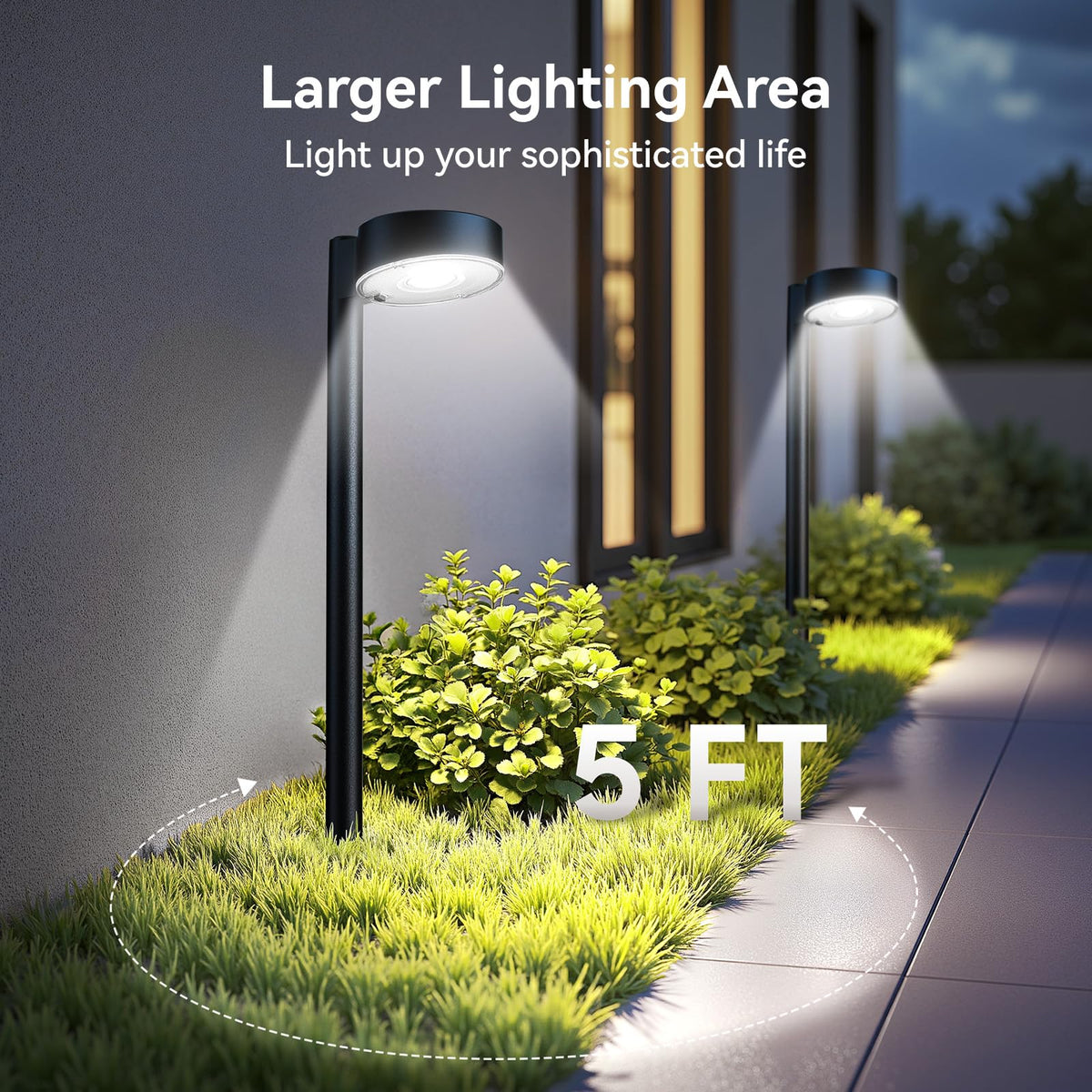 Ahaorigin solar pathway lights IP65 durability withstands rain and wind