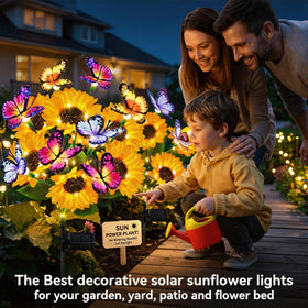 Three-pack set offers flexible placement across yard and garden