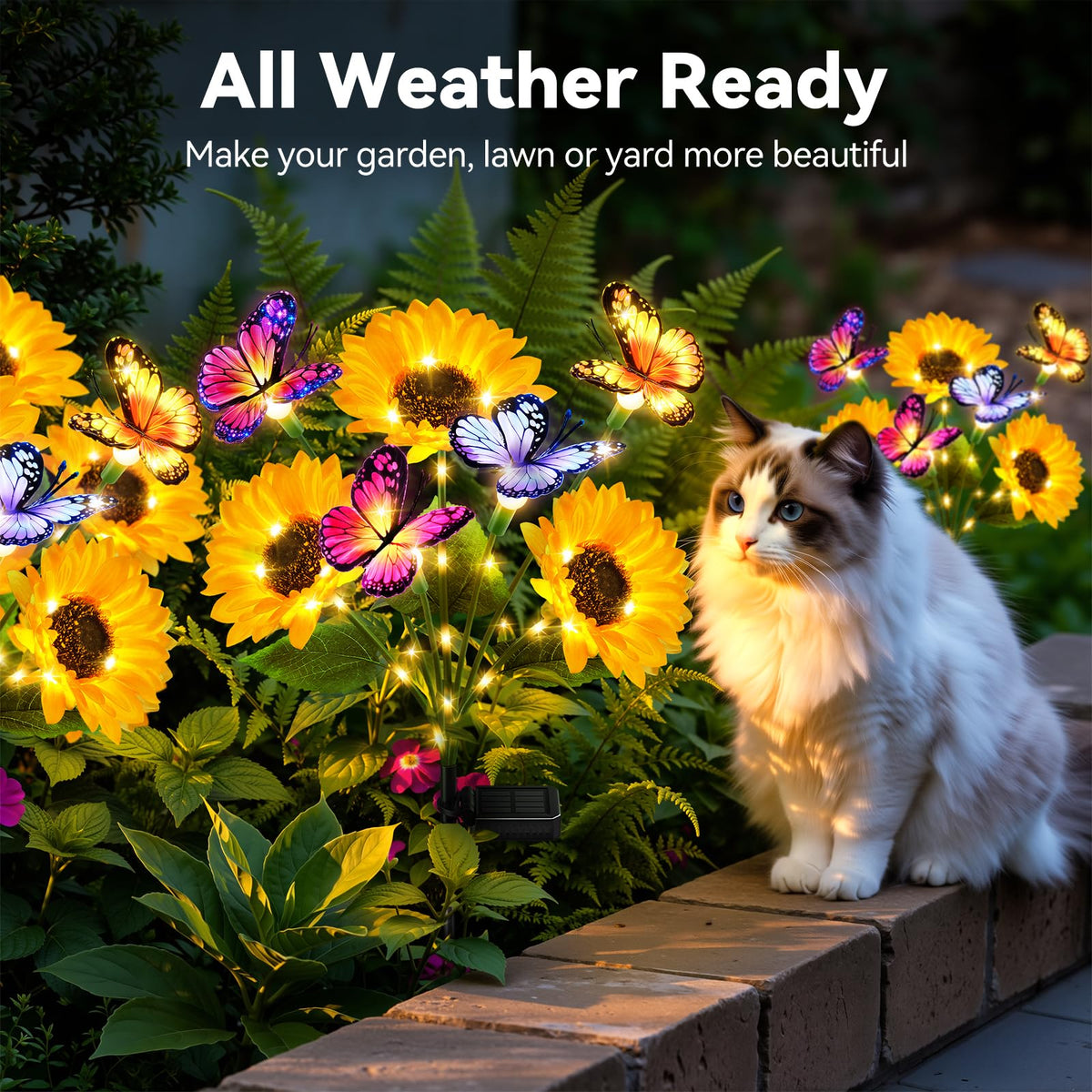 IP65 waterproof rating protects lights during rain and shine