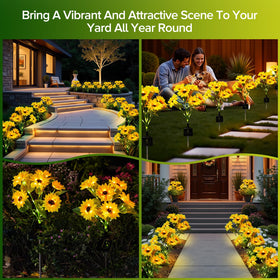 Ahaorigin garden decor with six sunflowers brightening the yard