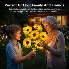 Ahaorigin stainless steel stem keeps the solar sunflowers stable outdoors.