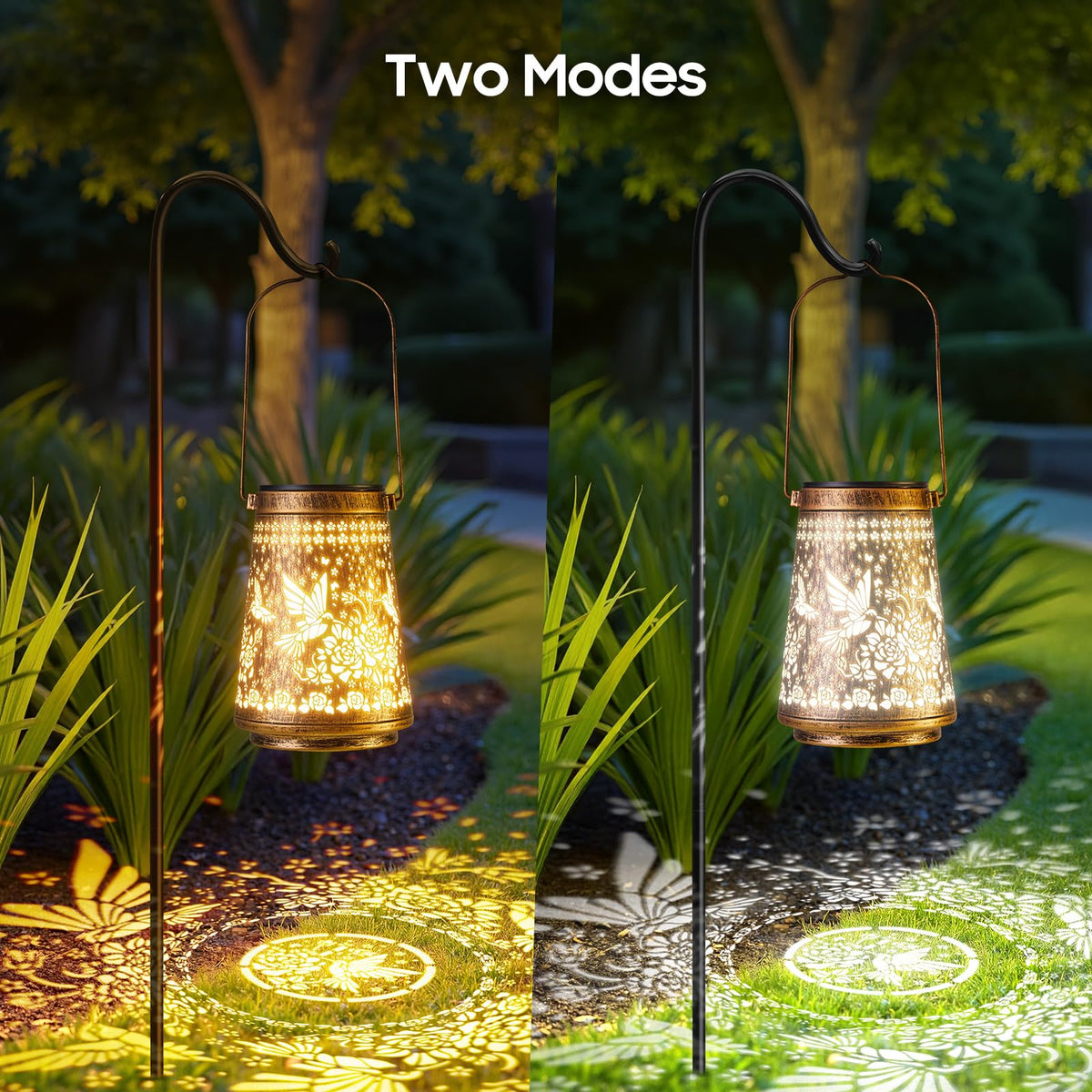 Ahaorigin two-mode lanterns provide versatile mood lighting for patios.