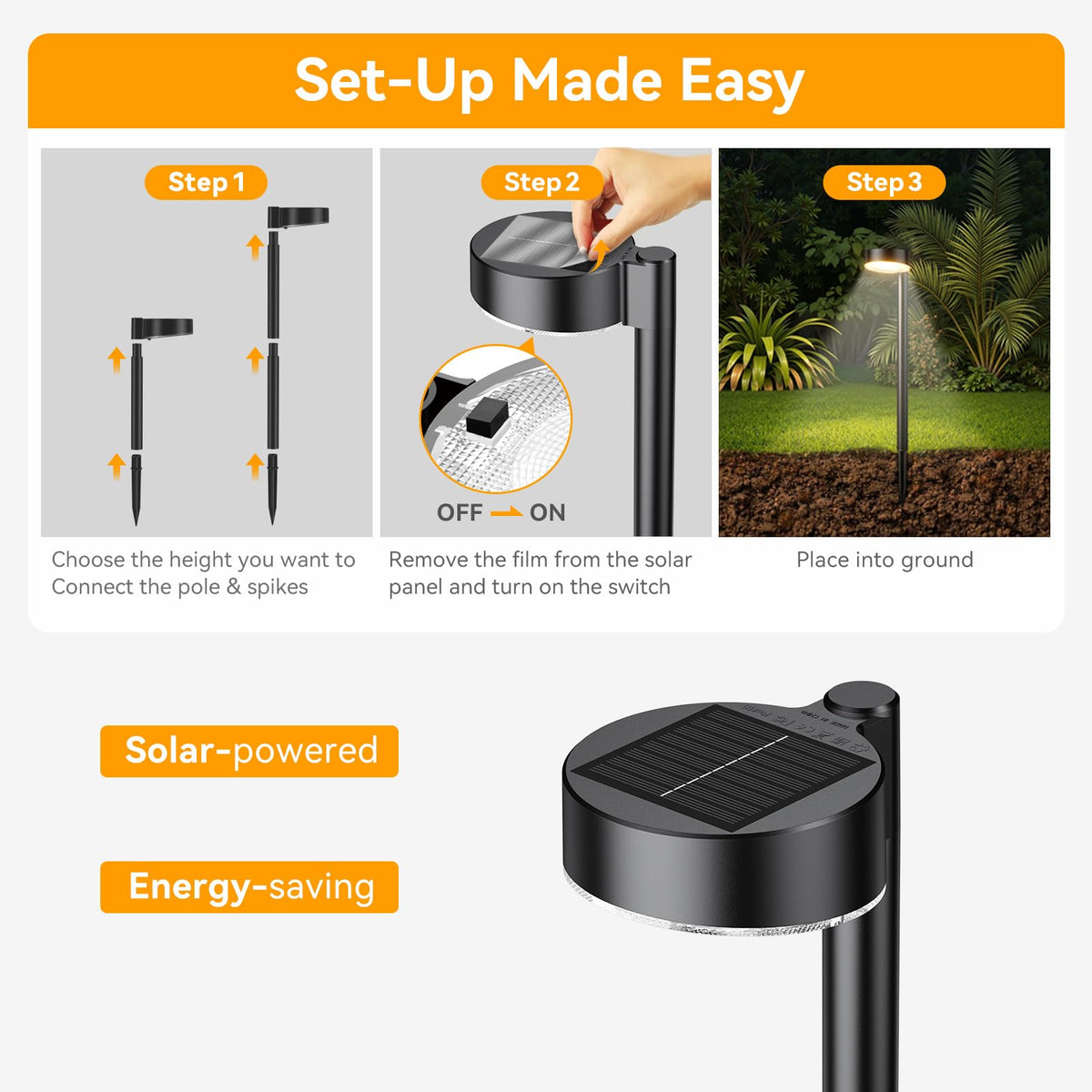 Ahaorigin warm 3500K pathway light creates natural outdoor ambiance