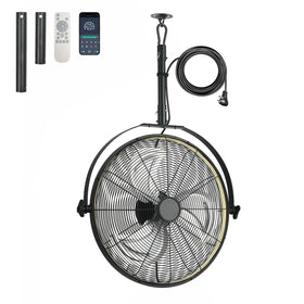 AHAWILL outdoor ceiling fan with light shows 360° rotatable airflow.