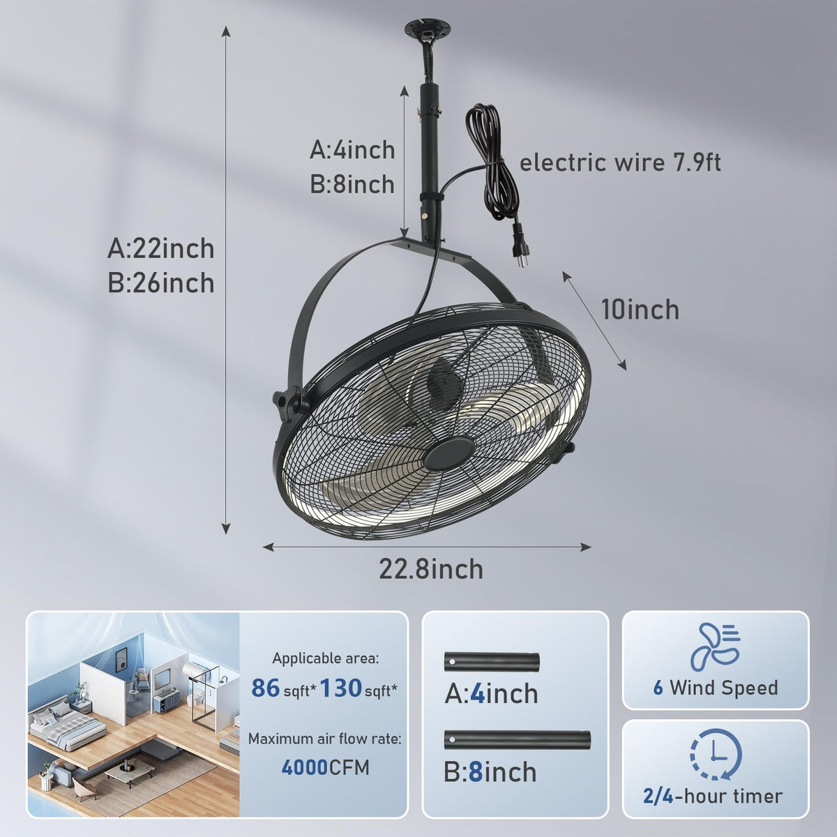 AHAWILL plug-in installation enables quick, tool-free setup.