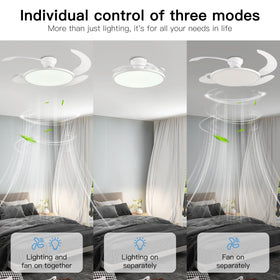 AHAWILL ceiling fan with remote control for easy operation from anywhere in the room.