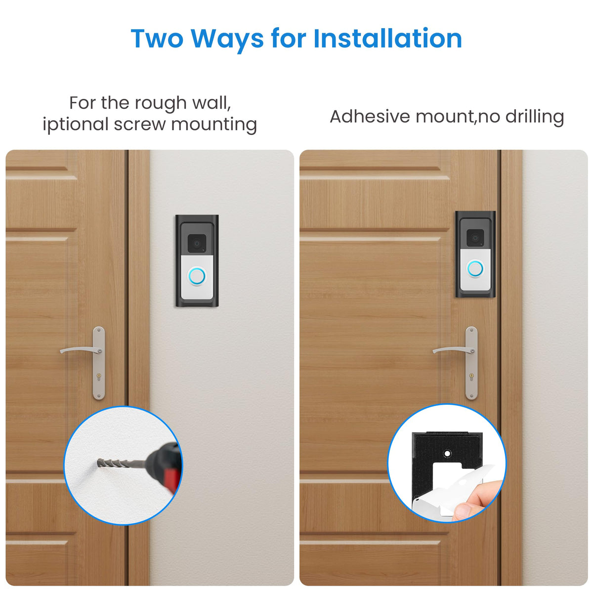 AHBTEYM battery doorbell pro compatibility for flexible placement.