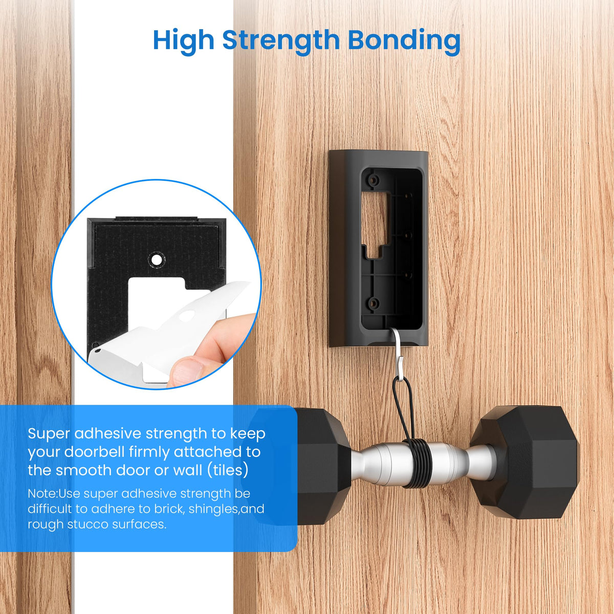 AHBTEYM weather protection mount shields your video doorbell outdoors.