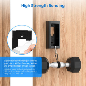 AHBTEYM weather protection mount shields your video doorbell outdoors.