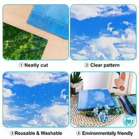 Aheroi blue-sky-style fluorescent light cover creates a vibrant, soothing ambience in learning spaces.