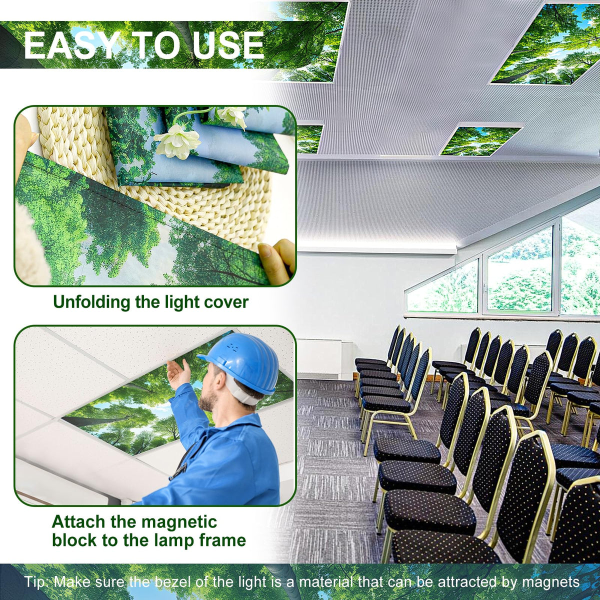 Aheroi forest light covers washable material withstands rinses and keeps color vibrant.