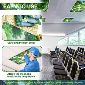 Aheroi forest light covers washable material withstands rinses and keeps color vibrant.