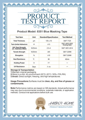 Aheroi blue masking tape designed for automotive masking applications.
