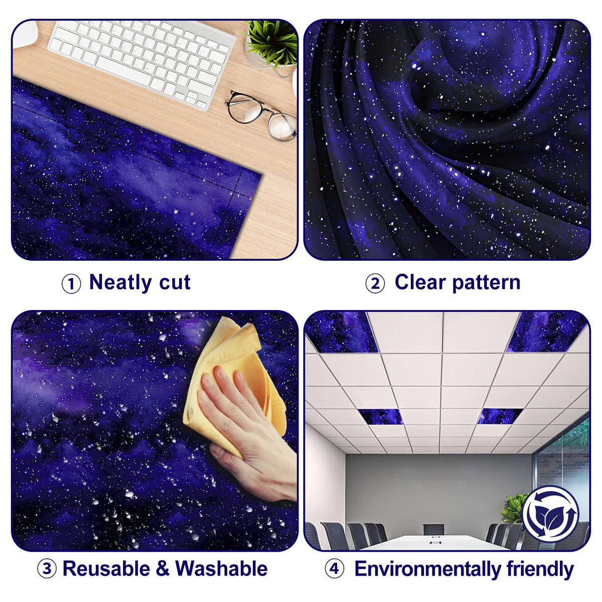 Aheroi starry sky shade softens glare for relaxing rooms.