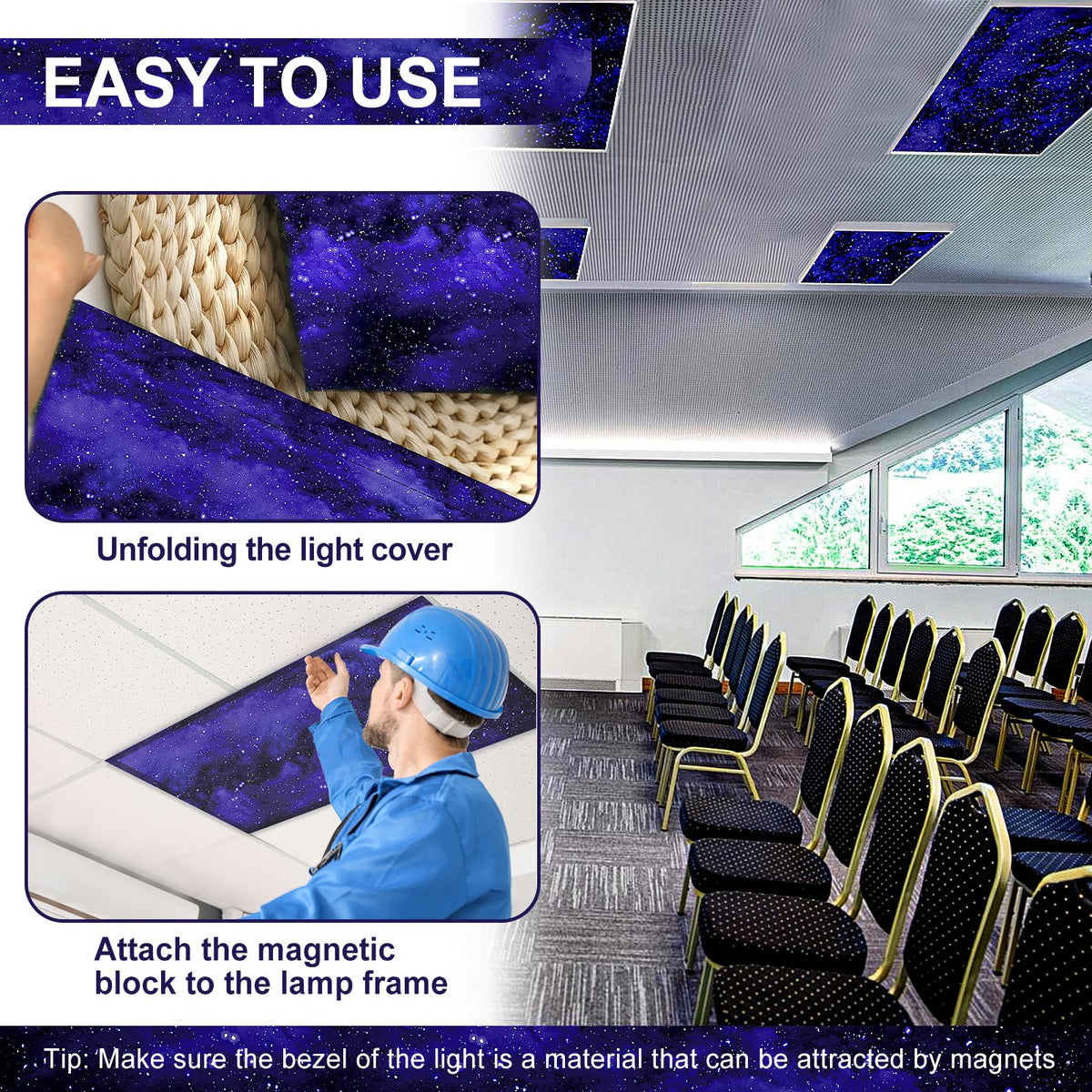 Aheroi 4x2 ft light filter protects eyes during work.