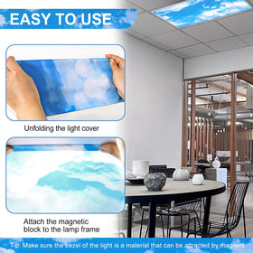 Aheroi cloud blue sky light cover resists heat and water exposure