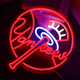 AHlove baseball neon sign fits a man cave or game zone.