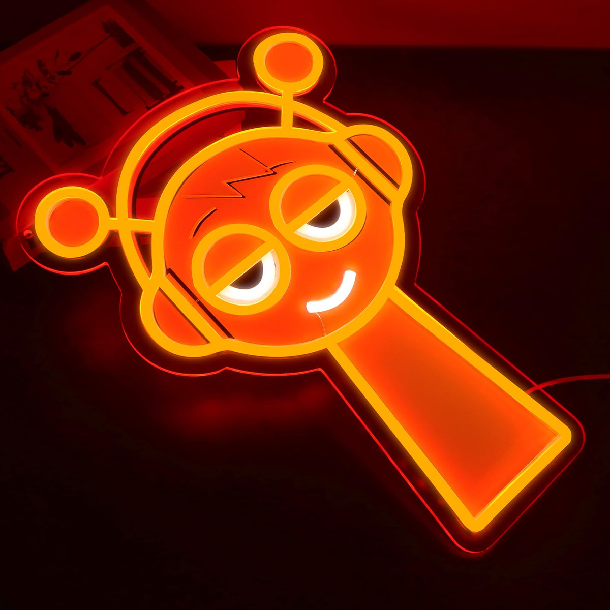 AHlove Game Neon Sign on wall boosts game room atmosphere.