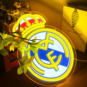 AHlove LED neon sign creates bedroom ambience with soft glow.