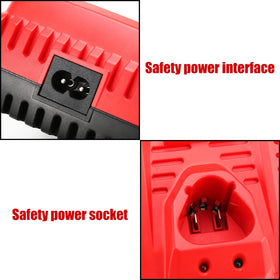 Ahomtikk 12V charger highlights compatibility and rapid recharge.