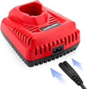 Ahomtikk 12V charger back view, compact and easy to store.